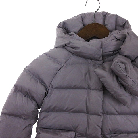 イルグッフォ IL GUFO ダウンジャケット フード リボン 無地 紫  