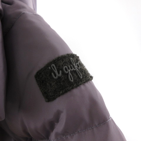 イルグッフォ IL GUFO ダウンジャケット フード リボン 無地 紫  