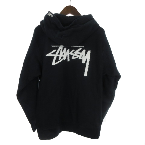 ステューシー STUSSY パーカー 長袖 フロントジップ フード バックロゴ 