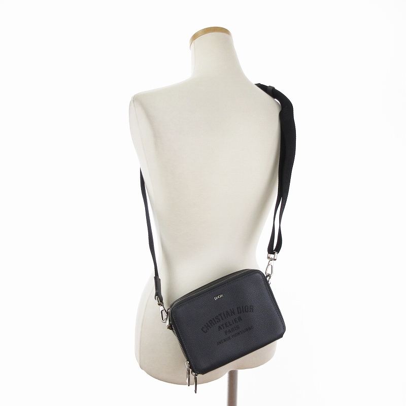 ディオール Dior 美品 アトリエ ミニ カメラバッグ ショルダー 斜 