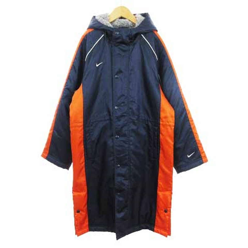 ナイキ NIKE ベンチコート ロング丈 中綿 フード ジップアップ 