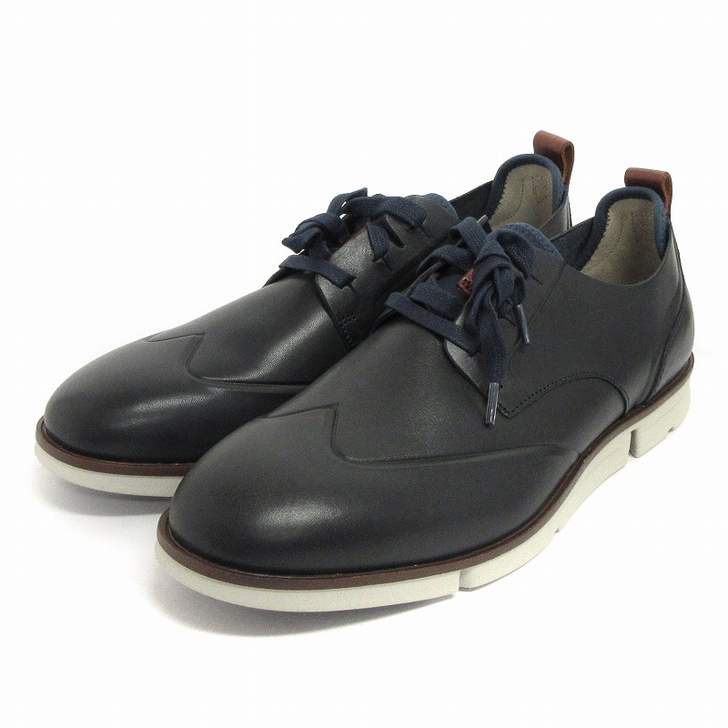 クラークス clarks TRIGENIC レザーシューズ スニーカー 21951 紺 
