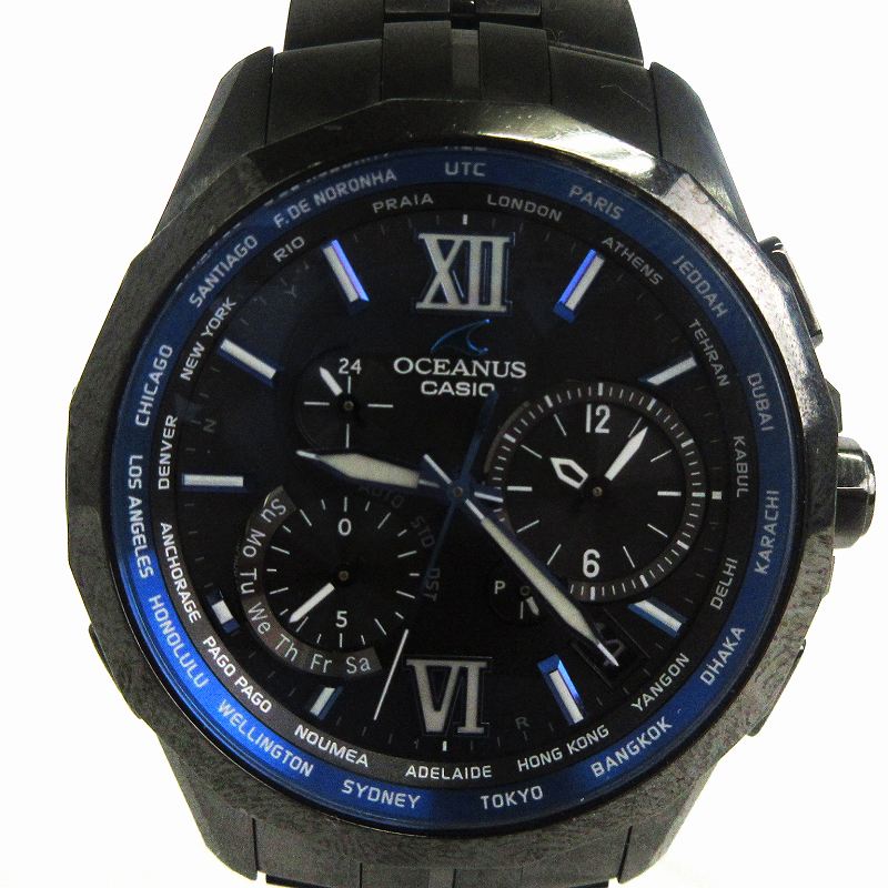 カシオ CASIO オシアナス OCEANUS マンタ 腕時計 クロノグラフ 