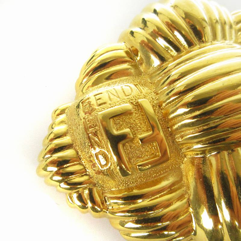 FENDI フェンディ フォーエバー ブローチ ホワイト ゴールド 美品