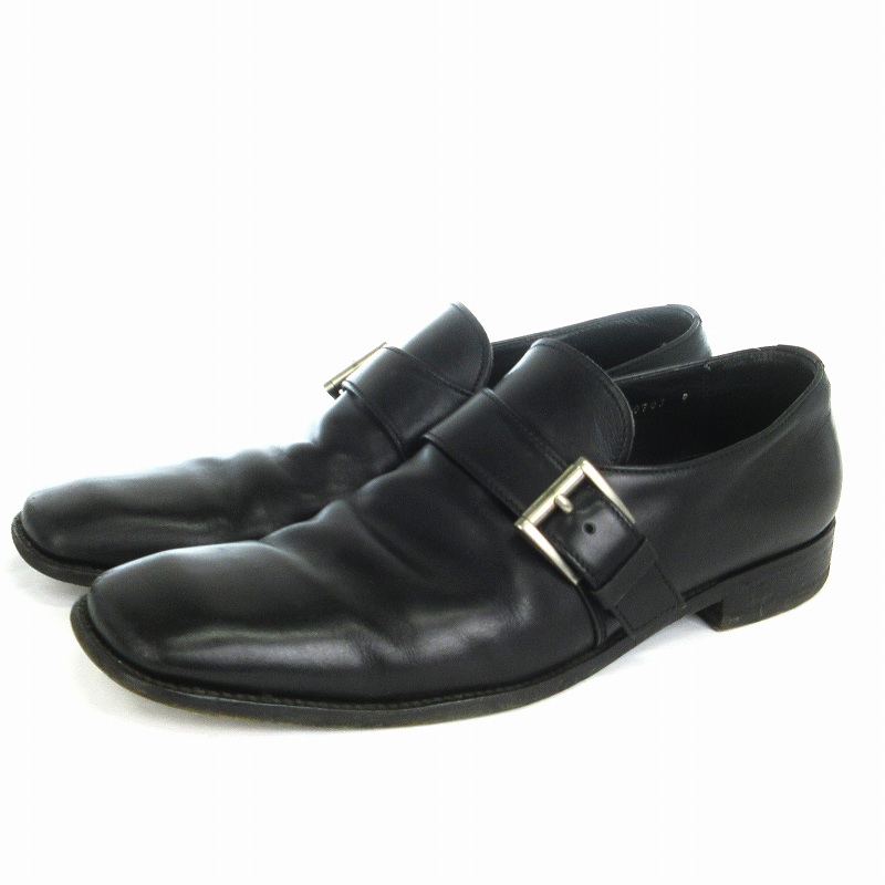 プラダ PRADA モンクストラップシューズ ビジネス ローファー ベルト 