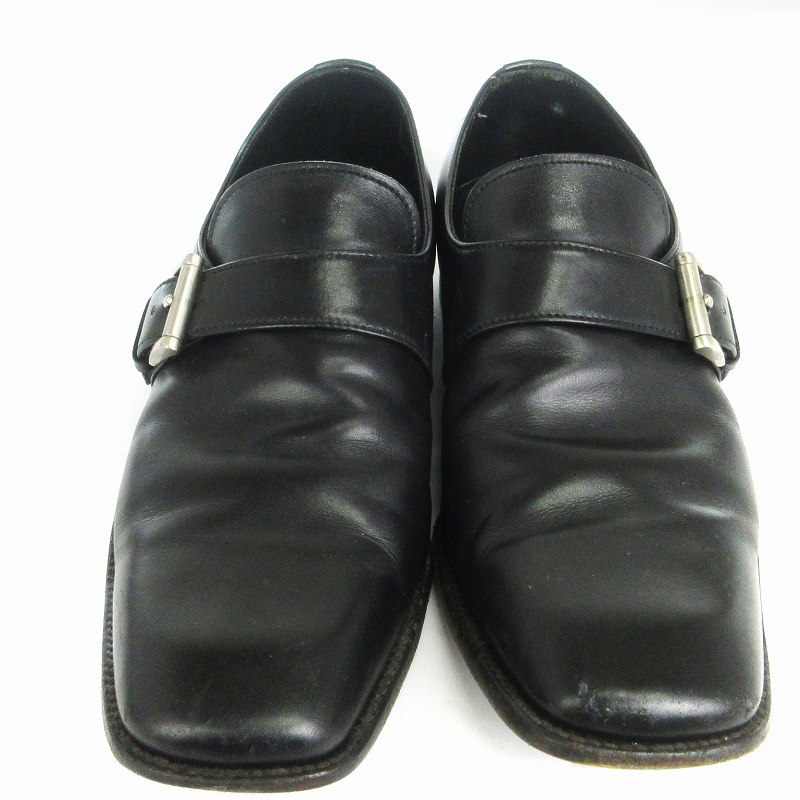 プラダ PRADA モンクストラップシューズ ビジネス ローファー ベルト 