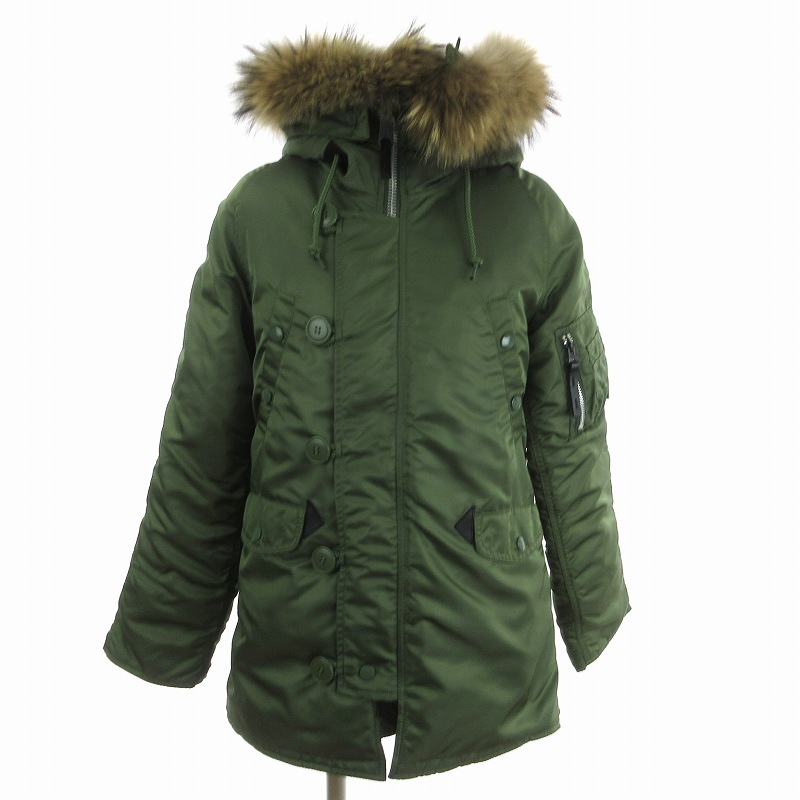 Schott ぱくっ N-3B ナイロン ラクーンファー M73197 38(Mサイズ)