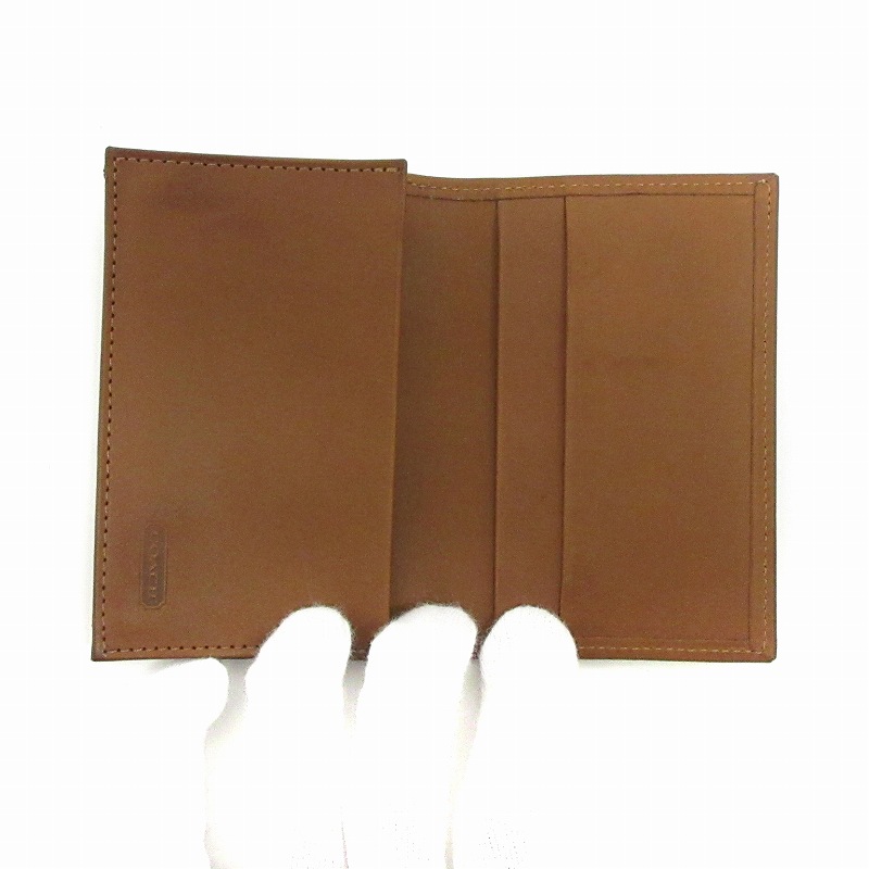 コーチ COACH 美品 カードケース 名刺入れ レザー 4506 茶