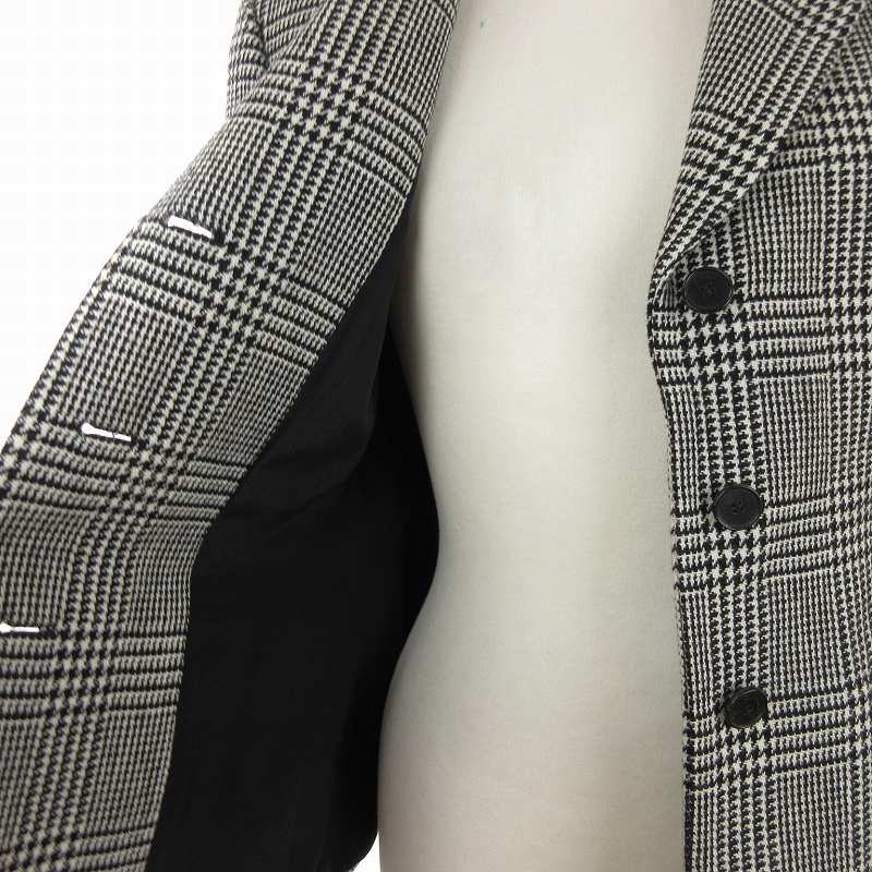 希少！Christian Dior　ダブルブレザー　テーラードジャケット　千鳥 古着 80s USA製 Christian Dior ダーク ストライプ ウール