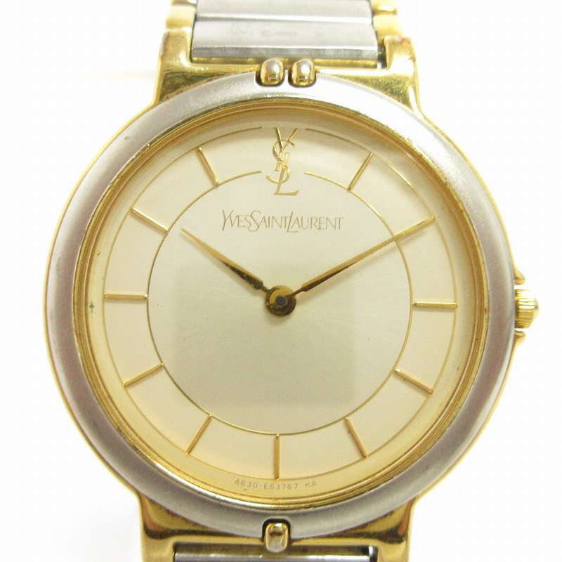 希少】Yves Saint Laurent 腕時計 スクエア レディース SS 希少】Yves