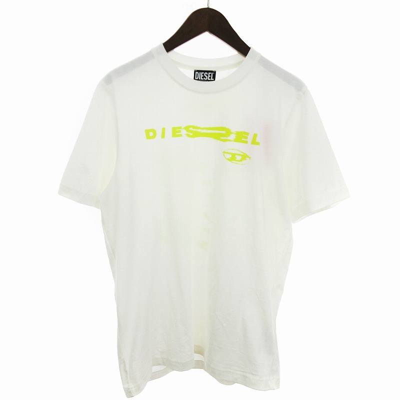 未使用品 ディーゼル DIESEL タグ付き Tシャツ カットソー 半袖 ロゴ 