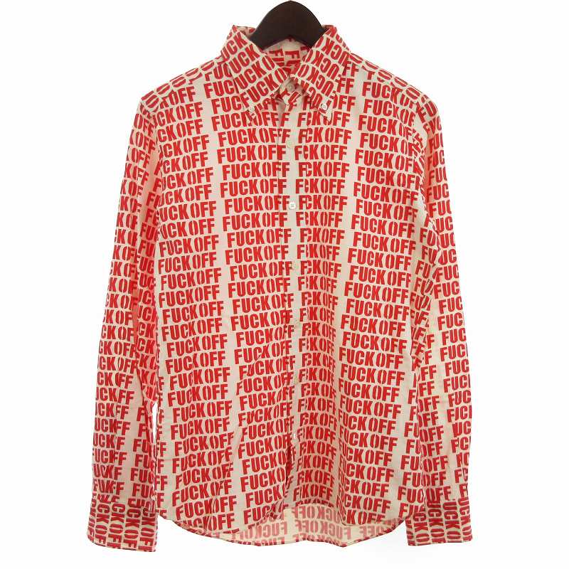 エトス ETHOS シャツ 長袖 レギュラーカラー FUCK OFF 総柄 