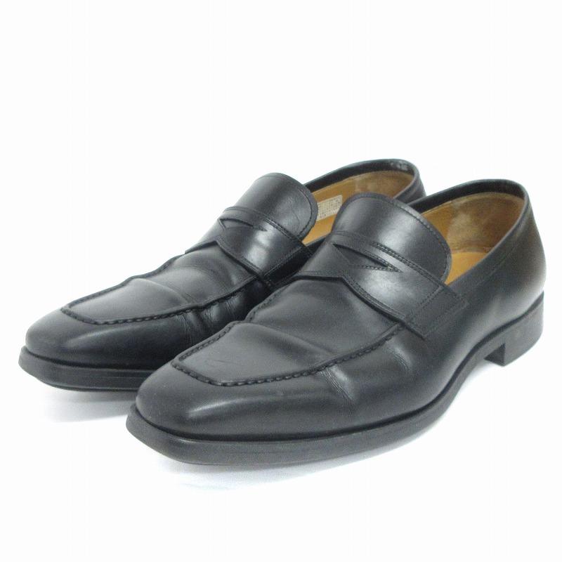 未使用品】MAGNANNI ローファー 6 ブラック マグナーニ 靴 38 容赦 黒