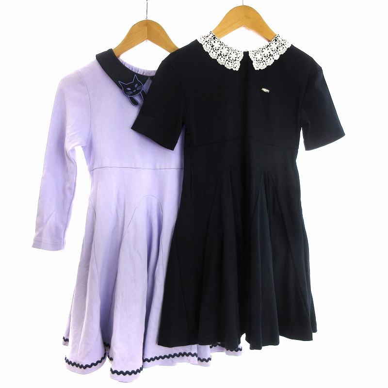 アナスイ ANNA SUI MINI 2点まとめ ワンピース ひざ丈 半袖 紫