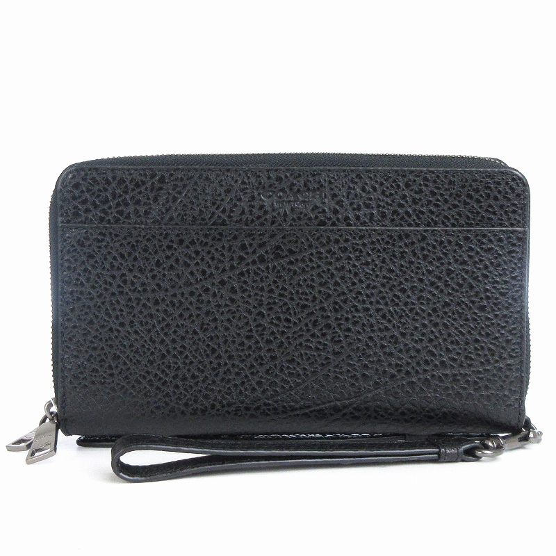 コーチ COACH 美品 オーガナイザー ダブルジップ クラッチバッグ 
