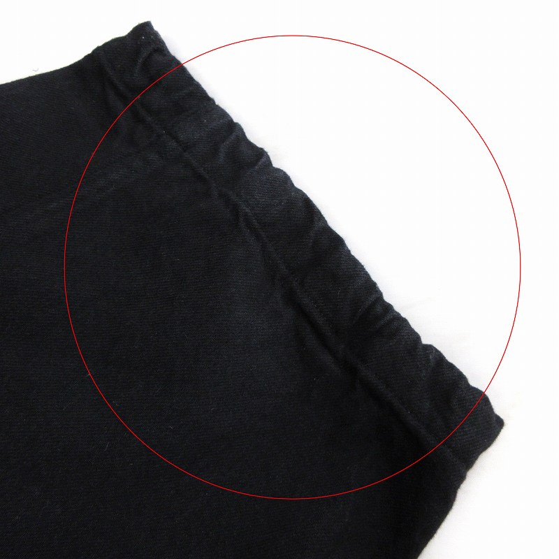 コモリ COMOLI 24SS ブラックデニム B.D.Uパンツ カーゴ コットン 無地 