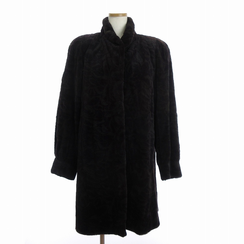 SAGA　 ミンクファーコート ボタン付き サガミンク】ファーコート ボタン付き