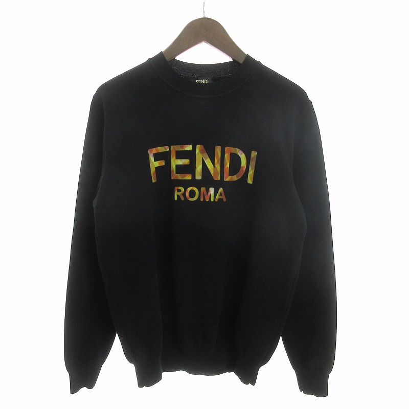 フェンディ FENDI ROMA スウェット トレーナー 長袖 クルーネック ロゴ  