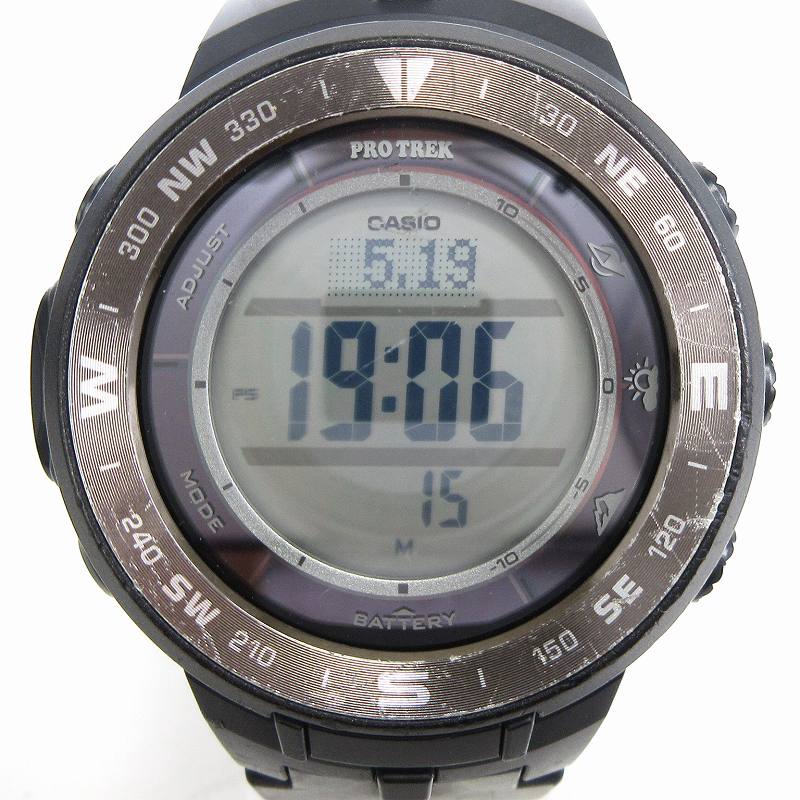 カシオ CASIO PRO TREK 腕時計 デジタル タフソーラー PRG-330-1JF 黒