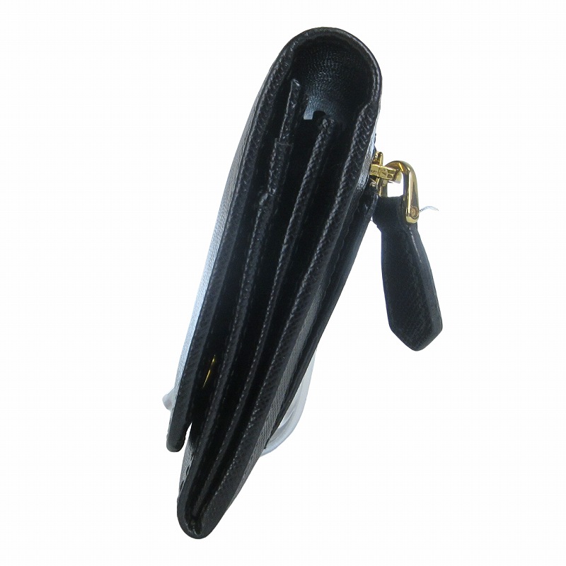 PRADA　プラダ　 二つ折り 長財布 レザー　ブラック　黒 ✨人気✨プラダ 長財布 二つ折り財布 三角ロゴ サフィアーノ