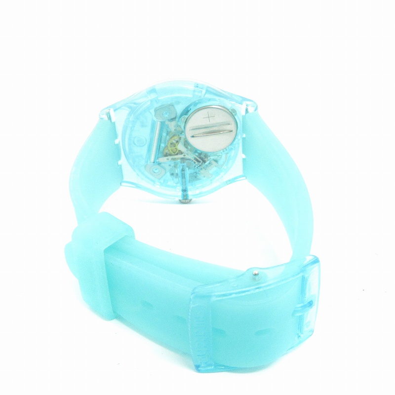 スウォッチ SWATCH 腕時計 スケルトン アナログ クオーツ 青