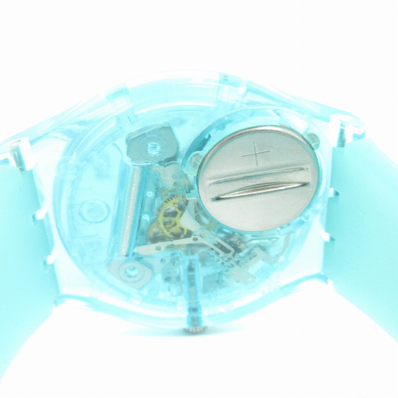 スウォッチ SWATCH 腕時計 スケルトン アナログ クオーツ 青