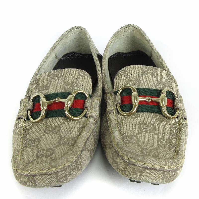 グッチ GUCCI ドライビングシューズ ローファー シェリーライン GG柄 