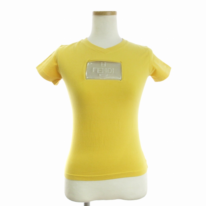 フェンディ FENDI Tシャツ カットソー 半袖 コットン ストレッチ ロゴ  