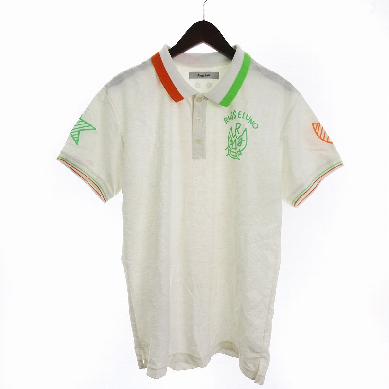 ラッセルノ Russeluno ポロシャツ カットソー 半袖 鹿の子 麻混