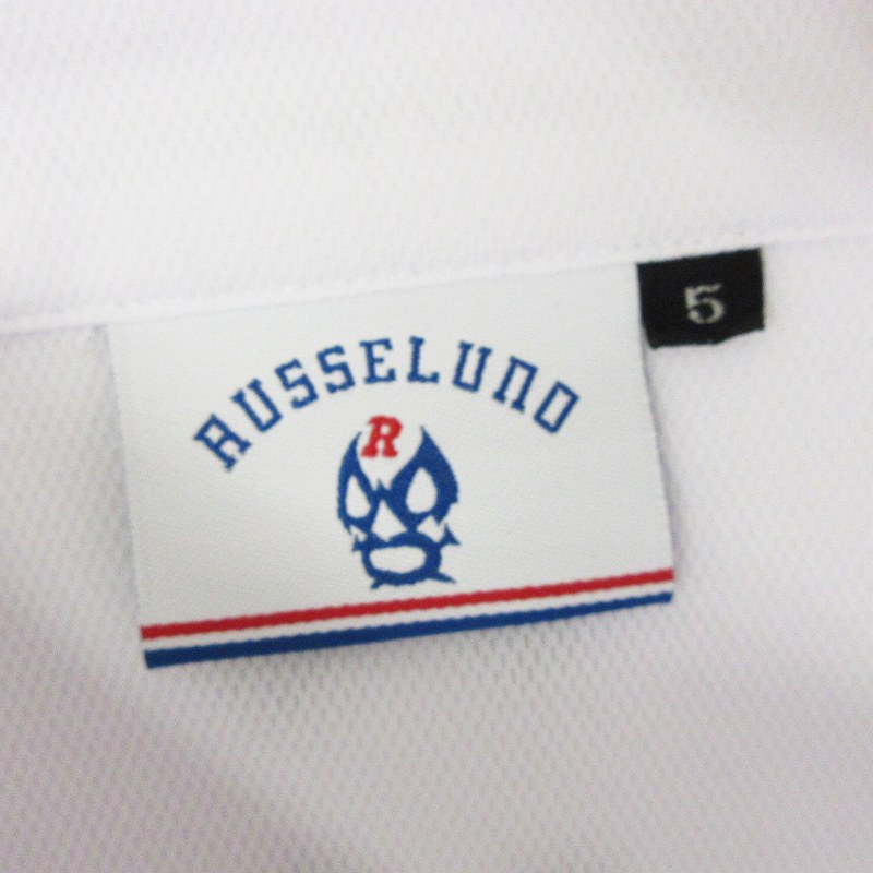 ラッセルノ Russeluno 美品 ポロシャツ カットソー 半袖 ロゴ