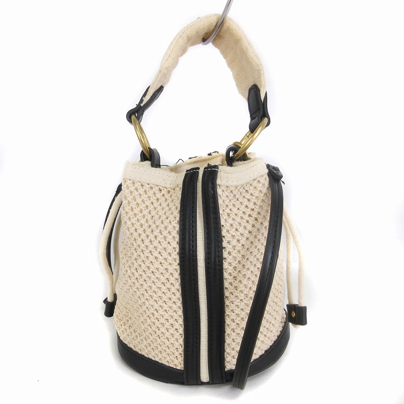 新品★み使用　ZARA かごバッグ ベージュと黒　ショルダー ザラ ZARA かごバッグ ショルダー ハンド 2way ミニ ポシェット