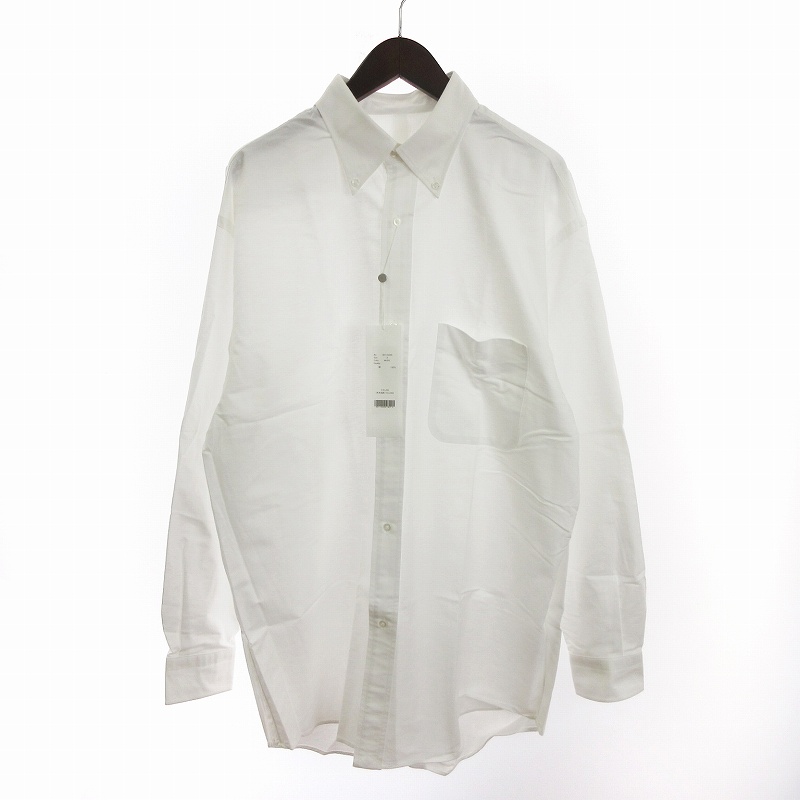 COMOLI 23AW オックスBDシャツ-White/1 COMOLI 23AW オックスBDシャツ-White/1