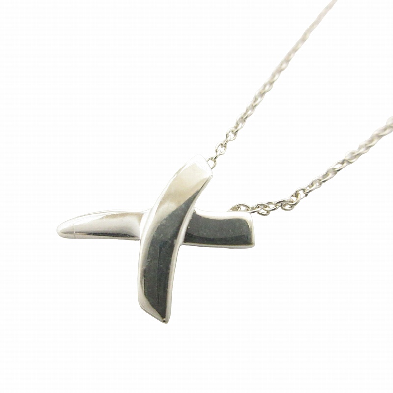 美品 Tiffany&Co. ティファニー キス シルバー ネックレス 925 日本直送】ティファニー TIFFANY&Co. キス ネックレス パロマ