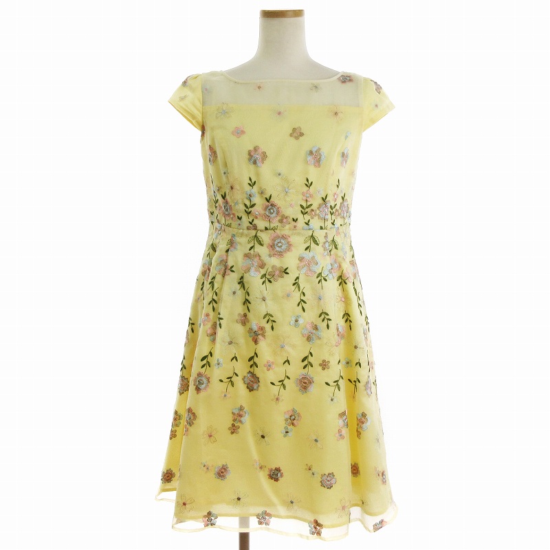 トッカ TOCCA FORTUNE オケージョン ドレス ワンピース ひざ丈 花柄  