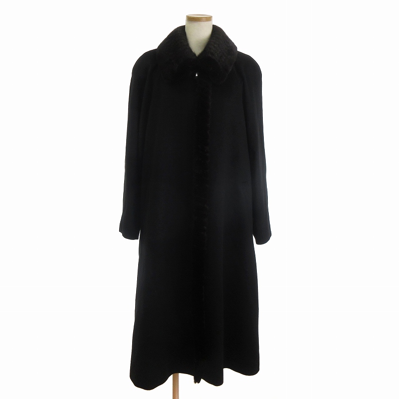 プリマヴィスタ primavista ロングコート カシミヤ ミンクファー付き 