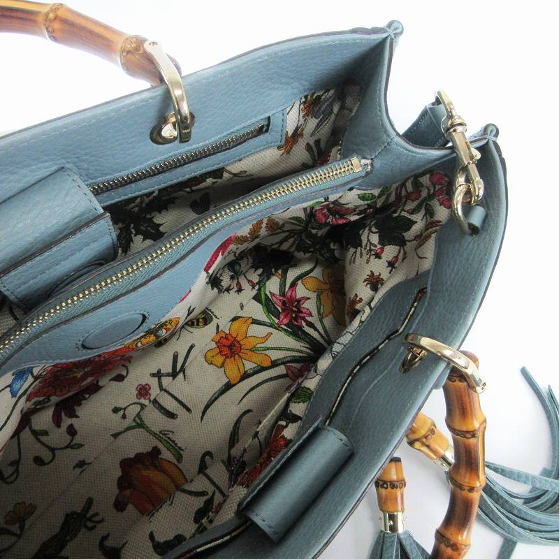 グッチ GUCCI 50周年限定 バンブー ショルダーバッグ ハンド 2WAY 斜め