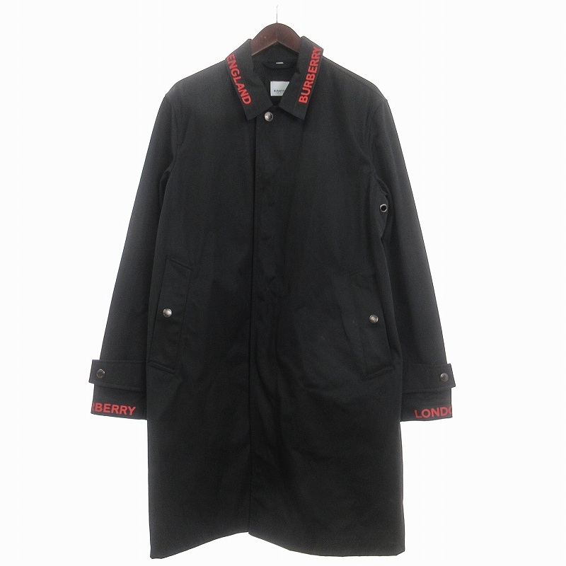 バーバリー BURBERRY ステンカラーコート フロントボタン プリント  