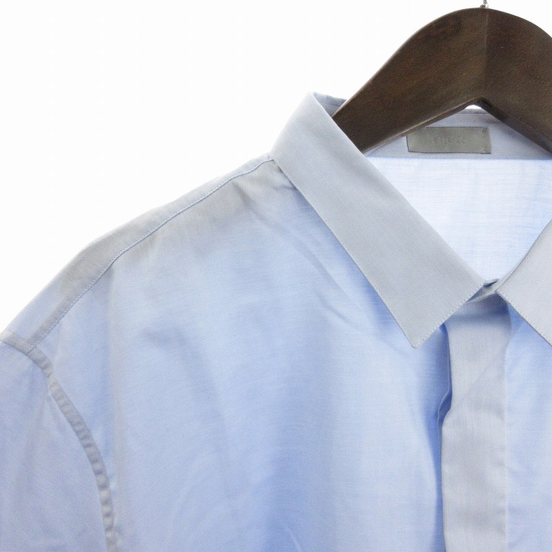 ディオールオム Dior HOMME 美品 ドレスシャツ 長袖 比翼 コットン BEE