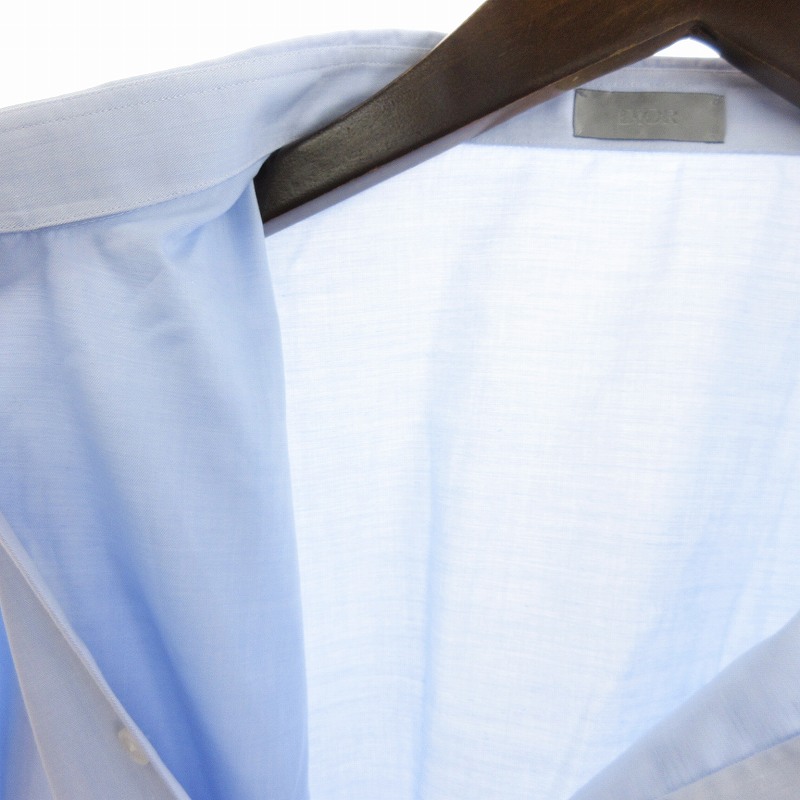 ディオールオム Dior HOMME 美品 ドレスシャツ 長袖 比翼 コットン BEE