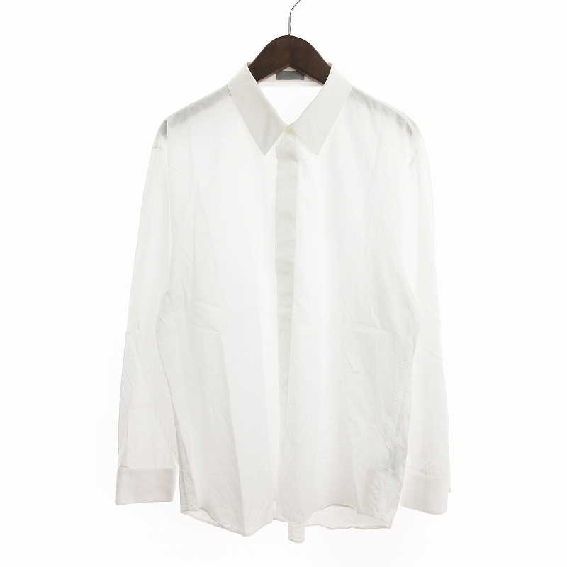 ディオールオム Dior HOMME 美品 ドレスシャツ 長袖 比翼 オブリーク