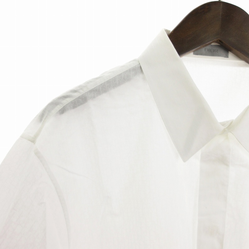 ディオールオム Dior HOMME 美品 ドレスシャツ 長袖 比翼 オブリーク