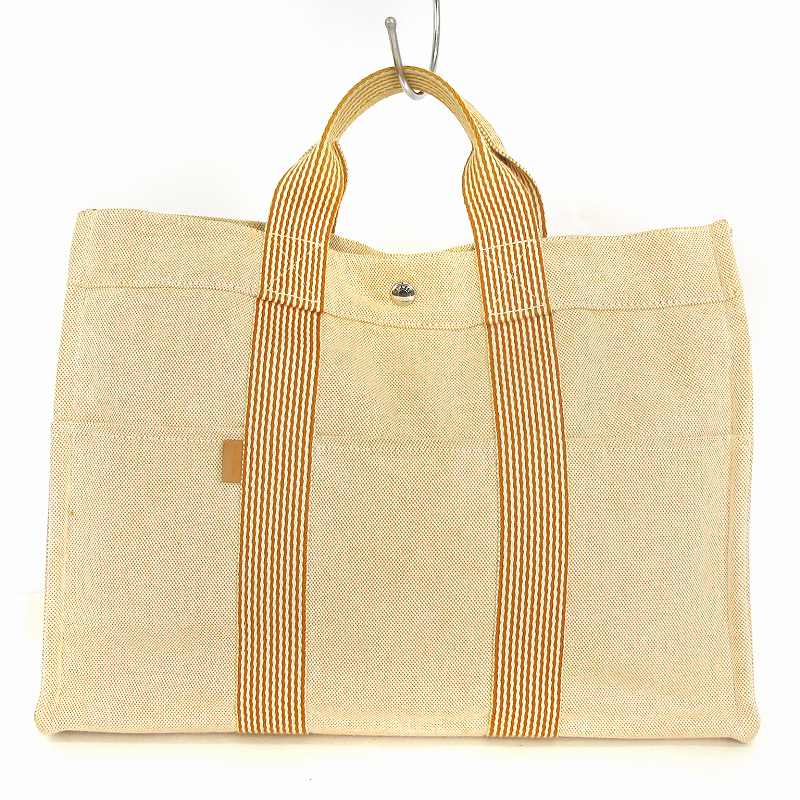 エルメス HERMES フールトゥMM トートバッグ 肩掛け キャンバス 
