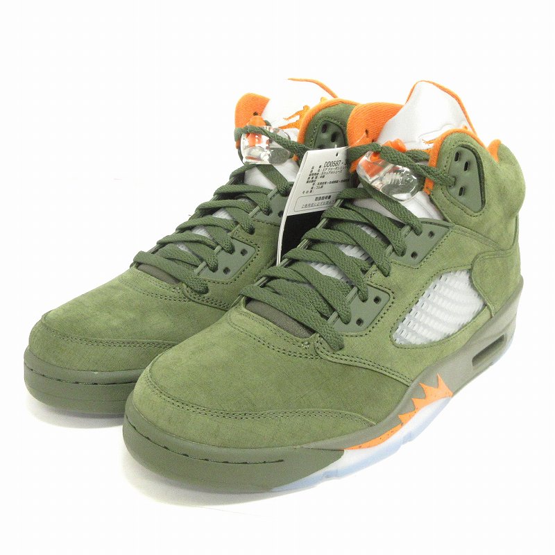 未使用品 ナイキ NIKE タグ付き エアジョーダン5 オリーブ Air Jordan 