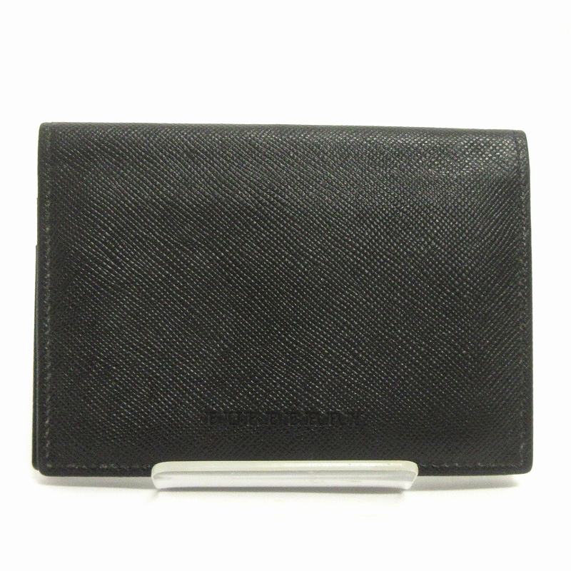 バーバリー BURBERRY 美品 名刺入れ カードケース ロゴ 裏地ノバ  