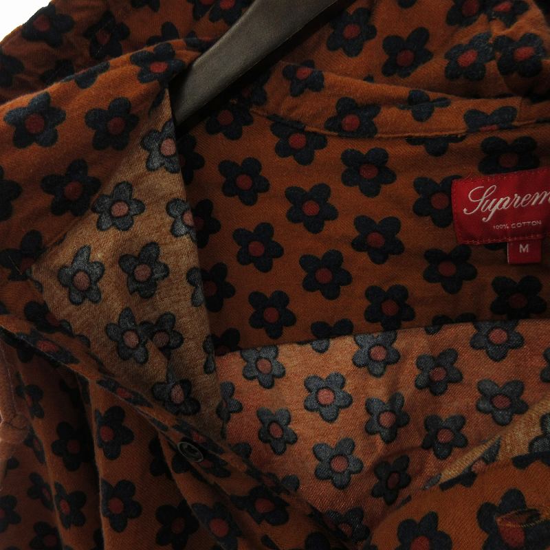 シュプリーム SUPREME 15AW Hooded Flower Flannel Shirt フーデット