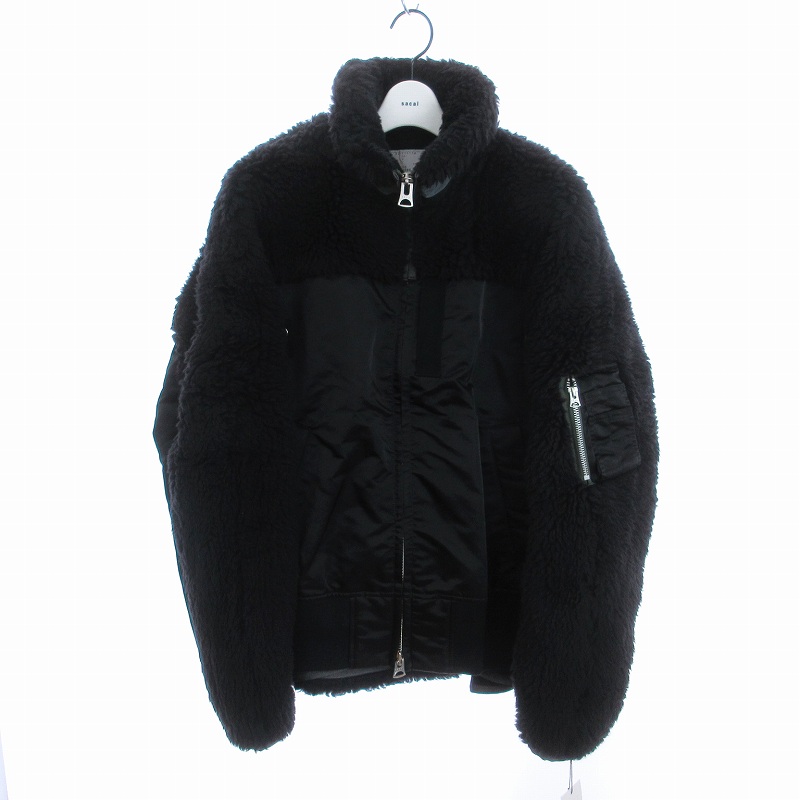 未使用品 サカイ sacai タグ付き 22AW Faux Shearling Nylon Twill 