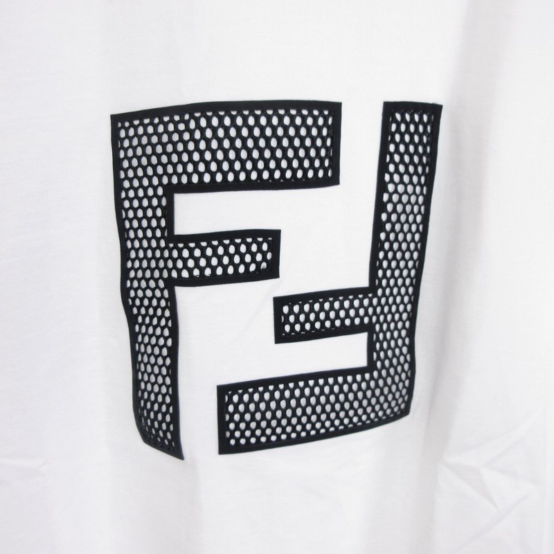 極美品　FENDI フェンディ　ロゴ　Tシャツ　半袖　カットソー　メッシュ素材 2025年最新】fendi tシャツ メッシュの人気アイテム - メルカリ