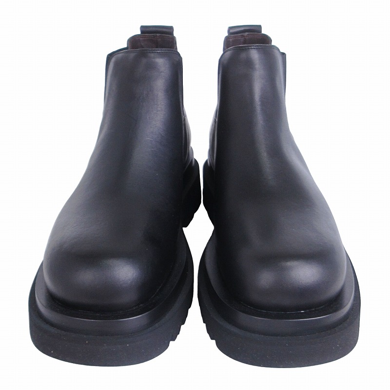 BOTTEGA VENETA レザーブーツ ショートブーツ 厚底 ブラック