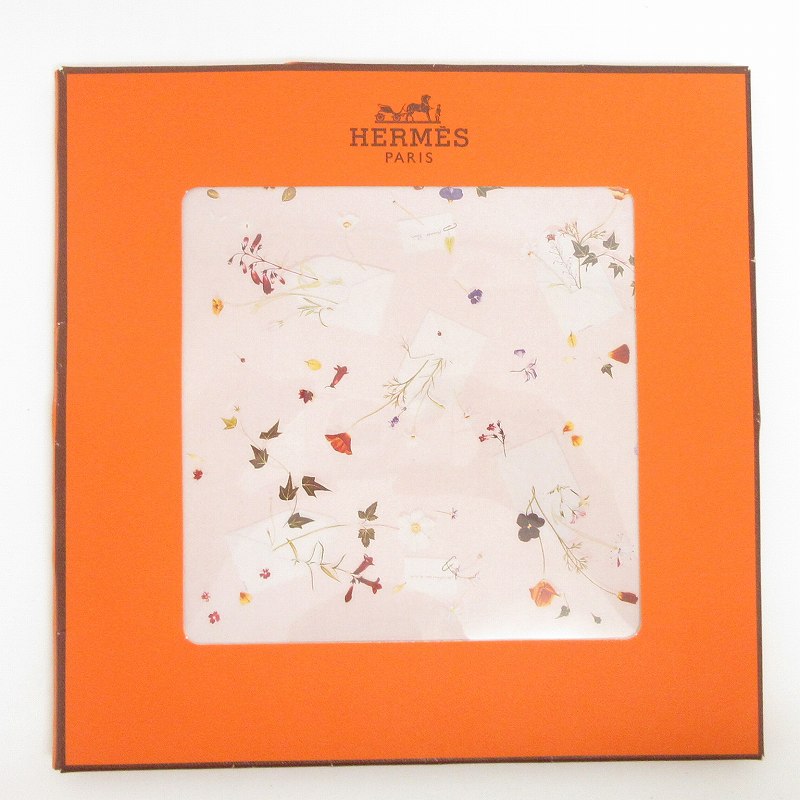 エルメス カレ90 Des fleurs pour le dire 花の手紙 スカーフ ライト  