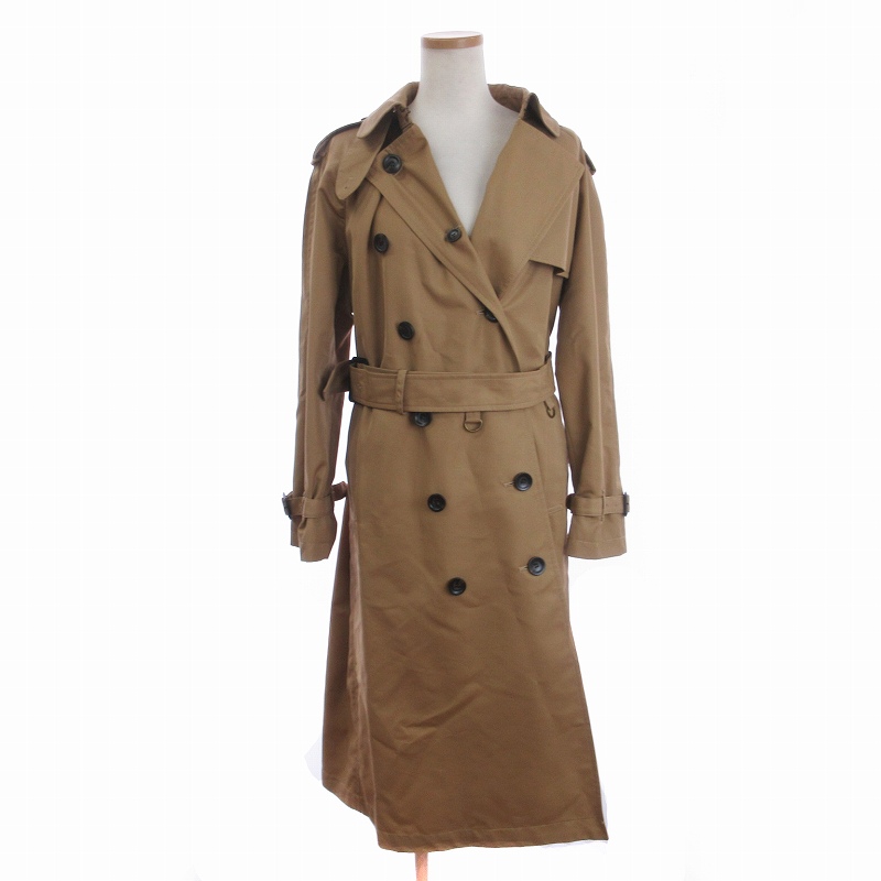 N.O.R.C ベージュ ロングコート ベルト付き